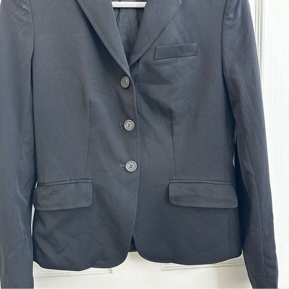 J. Crew Black 100% Wool Blazer Suiting Jacket Suit Women's Size 4 - Picture 6 of 10